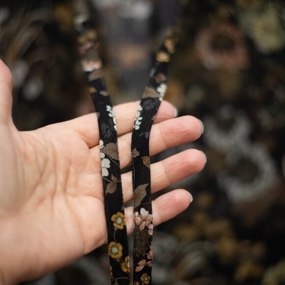 Robert Rodriguez Floral Tired Ruffle Silk Dress S Black Sheer Boho Whimsygoth - Picture 4 of 12